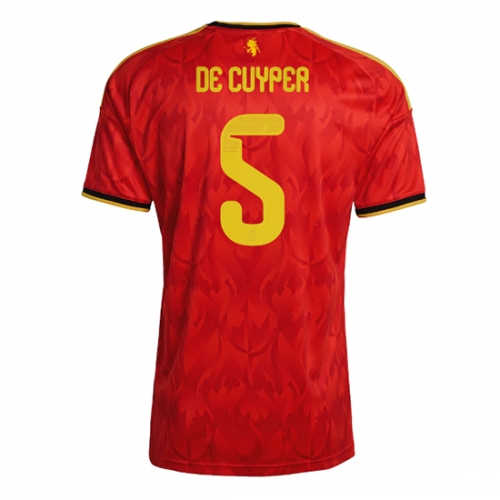 Billige Fotballdrakt Belgia Maxim De Cuyper #5 Replika Hjemmedrakt VM 2026 Kortermet Billige Fotballdrakt Belgia Maxim De Cuyper #5 Replika Hjemmedrakt VM 2026 Kortermet